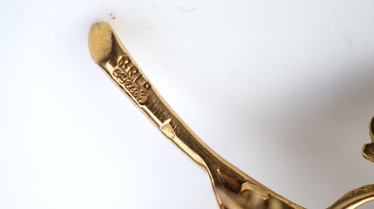 Ben Rosenfeld, a gold and ruby brooch, circa 1977